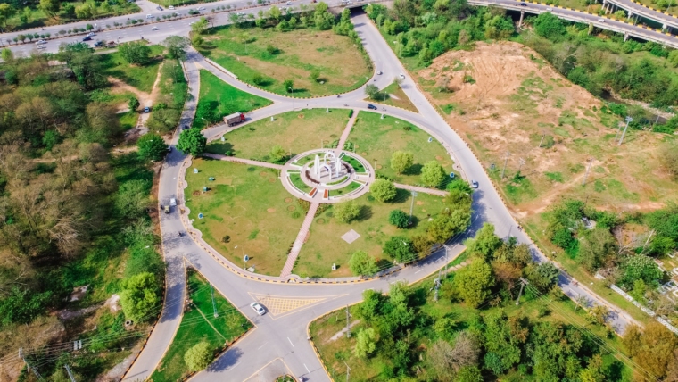 aerial view of green grass field